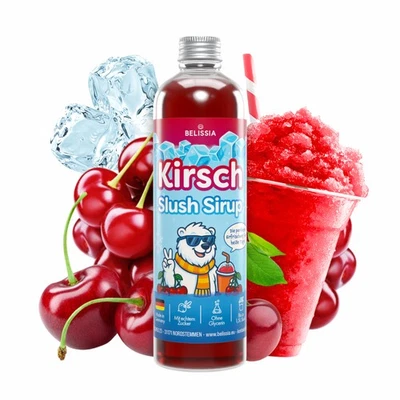 RUDLER & ROCKS GMBH Belissia Slush Eis Sirup 250ml Konzentrat - Kirsche - für Slush-Eis & Wassereis