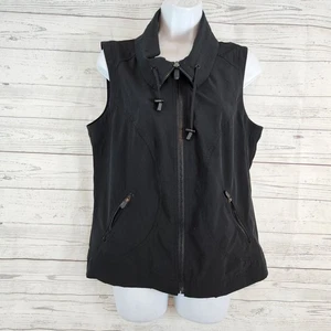 Chicos Zenergy Damen Weste Gr. Medium einfarbig schwarz durchgehender Reißverschluss - Bild 1 von 4