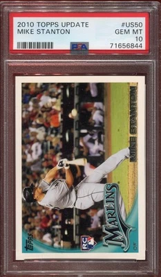 2010 Topps Update Mike Stanton #US50 RC PSA 10 - Image 1 of 2