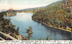 Postal NY: Mohonk Lake Hotel, Shawangunk Mtns., Condado de Ulster, Nueva York 1907 - Imagen 1 de 2