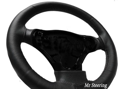 Couvre Volant En Cuir Noir Pour MINI COOPER R50 2001-2006 Avec Couture Grise - Photo 1/2