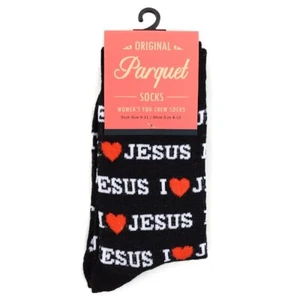 Women's I Love Jesus Novelty Socks - Picture 1 of 2