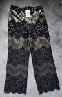 Ladies Gold And Black Net Trousers Fully Lined Size 14 Anthology