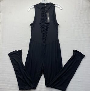 Fashion Nova Womens Cut Out  Jumpsuit Black Sleeveless New W Defects SZ 1X