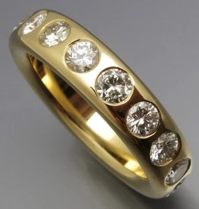 REIF-DESIGN - FEINSTER MEMORY BRILLANT  RING - 750 GELBGOLD - Photo 1 sur 12