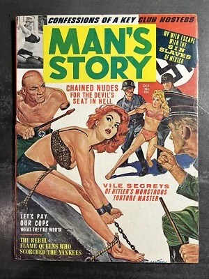 Man’s Story Magazine October 1962 - Nice Tight Copy Foto 1 de 4