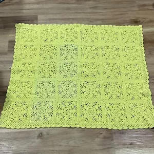 Babydecke gelb handgehäkelt Baby Afghan Decke weich 42” x 34” - Bild 1 von 5