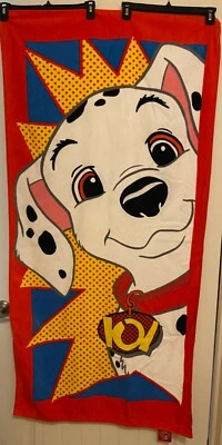 Walt Disney 101 Dalmatians Vintage Beach Towel Vintage slightly used - Image 1 of 4