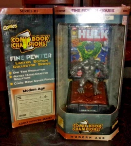 Marvel Comic Book Champions Modern Age The Hulk 1996 Pewter Figure Worn Box - Picture 1 of 6