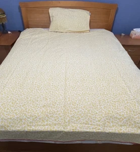 Laura Ashley HOME yellow floral Queen doona cover pillowcase cotton double sided - Picture 1 of 9