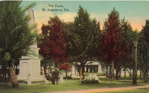 Postcard The Plaza St. Augustine Florida FL DB Early 1900s - Picture 1 of 2