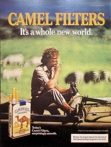 Anuncio impreso de colección de los años 80 ~ filtros de camello cigarrillos ~ es un mundo completamente nuevo. - Imagen 1 de 1