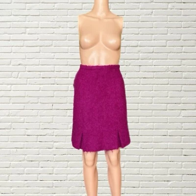 Falda de lana difusa rosa vintage años 60 - forrada de seda, plisada - por encima de la rodilla Foto 1 de 4