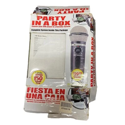 PARTY IN A BOX Karaoke System Compatible with DVD Players and Gaming Systems - Image 1 of 2