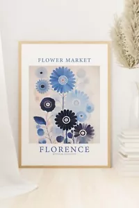 Flower Market Print, Florence Botanical Poster Floral Wall Art Print A3 A4 A5 - Picture 1 of 4