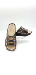 Algerien Damen-Sandale Fiona irdenes Leder 3 Riemen Pantolette US-Größe 6,5 gebraucht - Bild 1 von 12