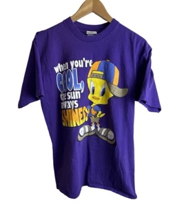 Vintage 90’s Looney Tunes Tweety Bird Cool Single Stitch T Shirt Size Large - Picture 1 of 6