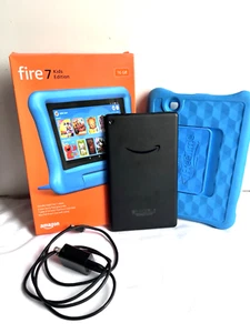 Amazon Fire 7 Kids Edition (9th Generation) 16G Wi-Fi  7in - Blue Pre owned - Picture 1 of 8