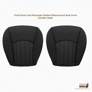 2002 - 2008 Jaguar X-Type Front Driver & Passenger Bottom Leather Seat Cover BLK - Bild 1 von 10
