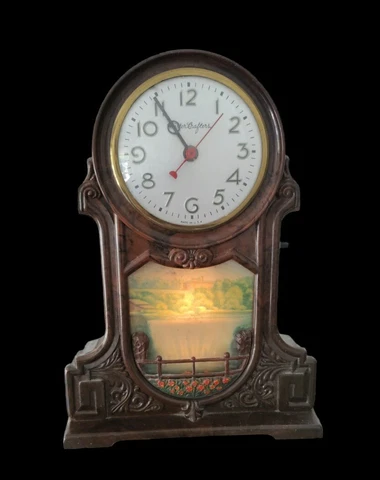 VINTAGE MASTERCRAFTERS WATERFALL CLOCK  with LIGHT,AND MOTION - Works Great!! Cover