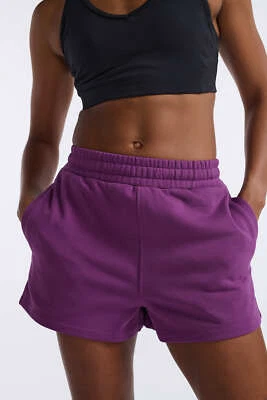 Pantalones cortos de felpa francesa 2XU para mujer - polar suave de peso medio - WOO/WHT pequeños Foto 1 de 4