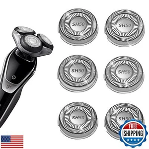 6 Pack SH50 Replacement Heads Double Blades Compatible with Philips Norelco 5 - Picture 1 of 5