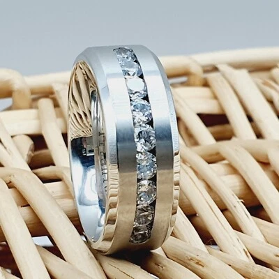 Banda de compromiso de titanio para mujer, anillo de titanio para hombre, Foto 1 de 4