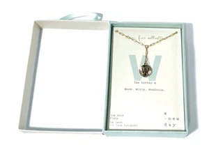 A New Day Women's Necklace 14k Gold Plated Monogram Letter W - Gifts for Her - Picture 1 of 4