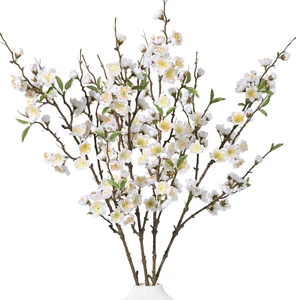 4 PCS Artificial Cherry Blossom Branches Spring Indoor Decoration, Faux Flowers - Picture 1 of 12