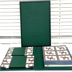 GUCCI Confezione Regalo Presentazione 10 Buste Biglietti Auguri e Quaderno Set - Foto 1 di 10
