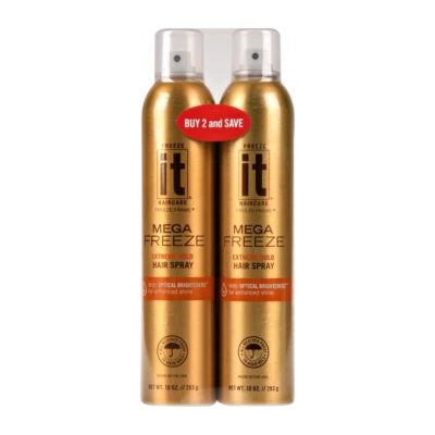 Freeze IT Mega Freeze Hair Spray, Extreme Hold,10 Oz, 2 Count - Image 1 of 4