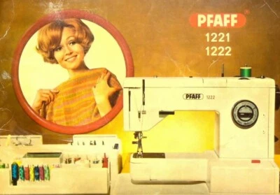Large Deluxe-Edition Pfaff 1221 1222 Original Instruction Manual Bound Color - Image 1 of 4