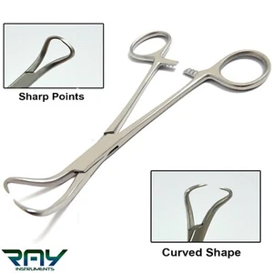 Backhaus Towel Clamp Forceps Grasping Tissue Surgical Vets Hemostatic Pliers - Picture 1 of 5