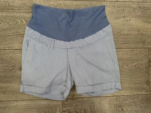 H & M Umstandshose Short Blau streifen  36 Schwangerschaft shorty Sommer  - Bild 1 von 3