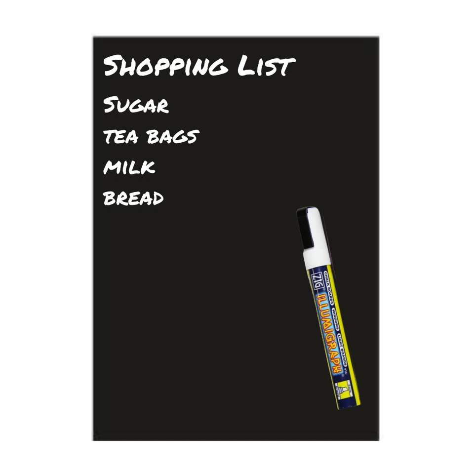 Chalkboard A3 Black Chalk Board Magnetic Fridge Chalkboard and Free Pen - Image 1 of 4