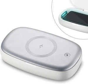 Sterilizzatore cellulare UV 3 in 1 con caricabatterie wireless e aromaterapia bianco - Foto 1 di 7