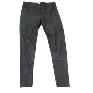 Pantaloni leggings Pete & Greta Johnny Was finta pelle scamosciata marrone scuro taglia media - Foto 1 di 6