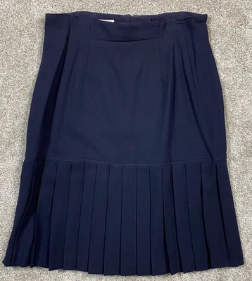 Falda plisada vintage Christian Dior 100 % lana separada para mujer talla 14 hecha en EE. UU. Foto 1 de 4