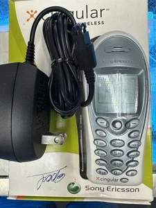 Rare Vintage Sony Ericsson T62U Cingular Wireless GSM In Box & Communicam Camera - Picture 1 of 3