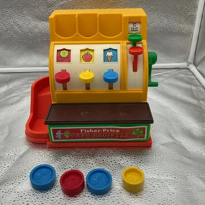 Caja registradora Fisher Price 1974 de colección con monedas excelente estado.  Foto 1 de 4