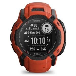 Garmin Instinct 2X Solar Rugged GPS Smartwatch Sports Watch - Flame Red - Picture 1 of 7
