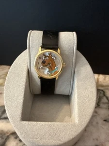 Vtg Armitron Scooby-Doo Watch Women 25mm Gold Tone Bones New Battery 1998 7.5" - Picture 1 of 14