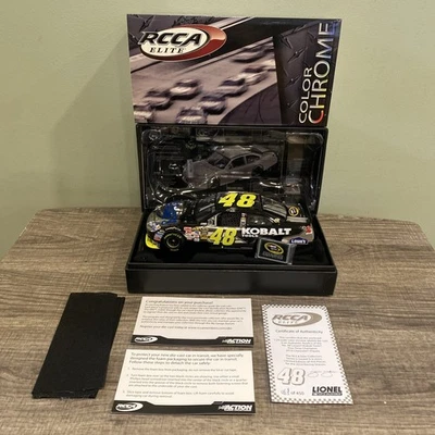 2010 Jimmie Johnson #48 Lowe's 5x Champ Elite Color Chrome 1:24 RCCA 69/450 - Image 1 of 4