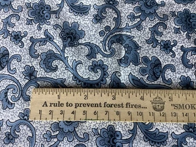 MODA Fabric Versailles 1 & 1/2 yards Blue on Blue design - Image 1 of 3