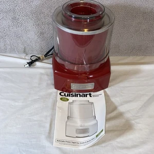 Cuisinart ICE-21 Red Ice Cream Frozen Yogurt Sorbet Maker Machine w/ Manual - Picture 1 of 11