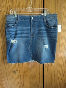 Neu mit Etikett Maurice's Größe 18 Jeansrock abgenutzt rohe Kanten - Bild 1 von 9