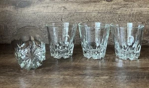 Vasos de cristal antiguos de colección Princess House #487 Regency Rocks artículos de bar BONITOS - Imagen 1 de 7