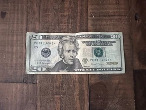 20 Dollar Bill E6 Star Note 2017a With A Low Serial Number In Great Condition - Picture 1 of 6