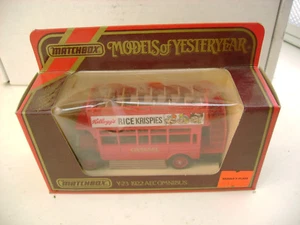 1986 MATCHBOX MODEL OF YESTERYEAR 1:72 Y-23 1922 AEC OMNIBUS RICE KRISPIES BUS - Picture 1 of 3