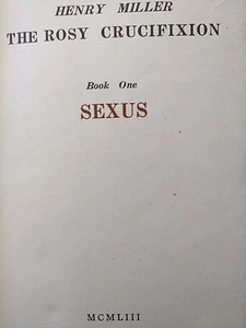 Sexus by Henry Miller Hardcover 1953 - Imagen 1 de 3